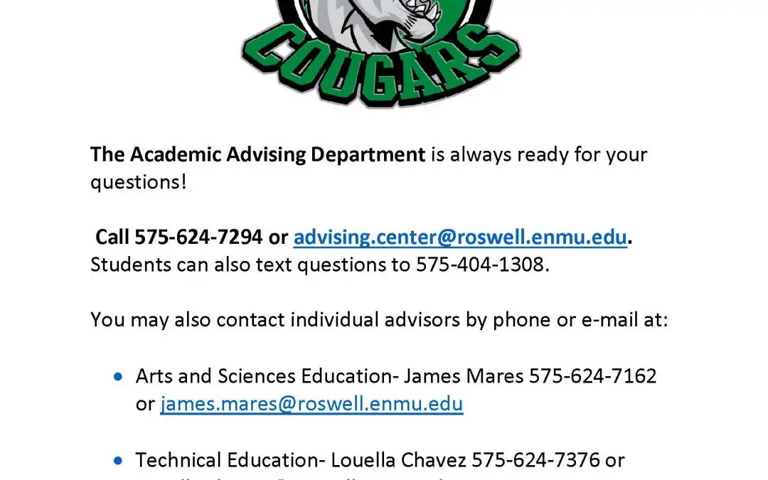Academic Advisors Information