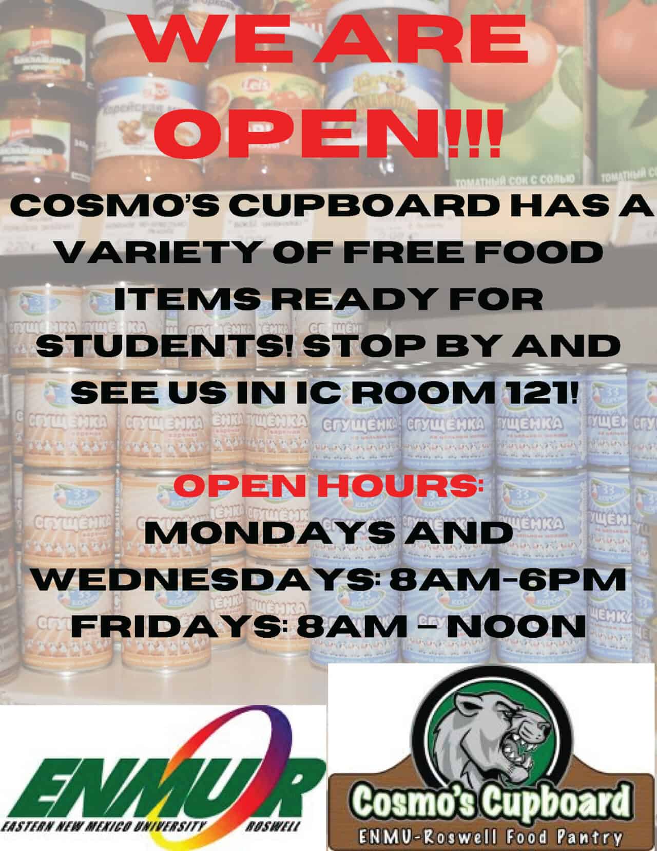 Campus Food Pantry Eastern New Mexico University Roswell