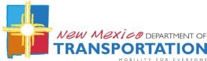 The banner and logo of the New Mexico Department of Transportation with the words, "Mobility for Everyone"