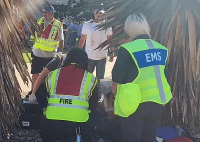Young students participate in various activities hosted by the Eastern New Mexico University - Roswell Health Sciences Center in an effort to gauge interest in a potential career path in healthcare, emergency services, and medicine.