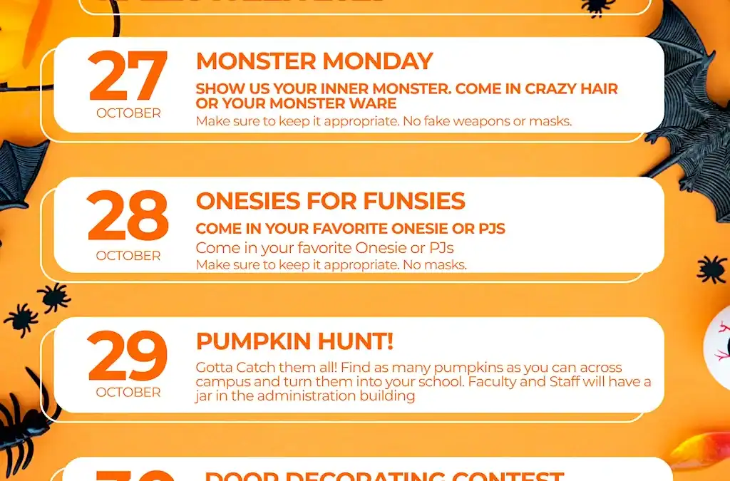 2025 Halloween Spirit Week