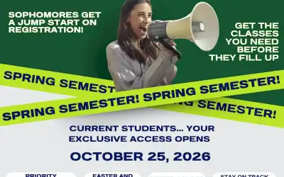 Priority Registration Begins for Sophomores and Vets (Spring 2027)